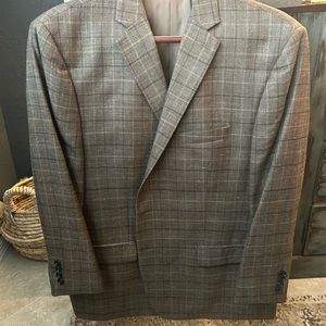 Dillard's, 50R, brown plaid, men's sport coat